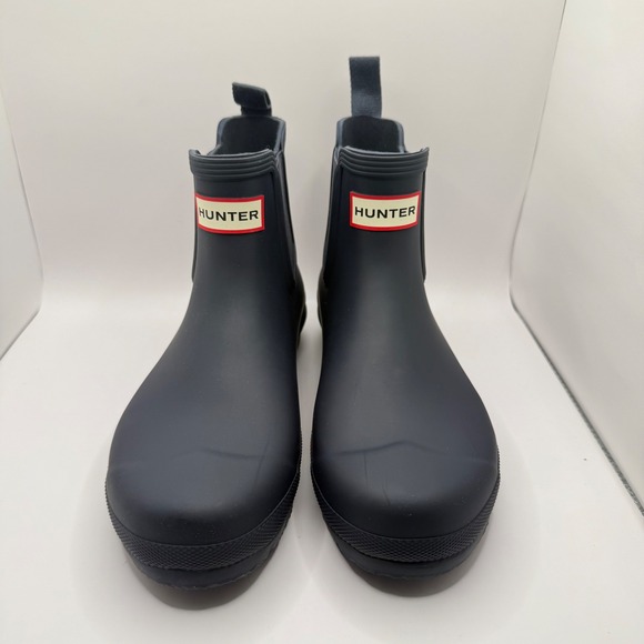 Hunter Woman's Navy Original Chelsea Waterproof Rain Boot- Size 8 - Picture 2 of 8